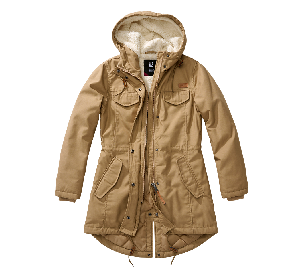 Brandit Marsh Lake dámska parka zimná bunda s kapucňou, Khaki