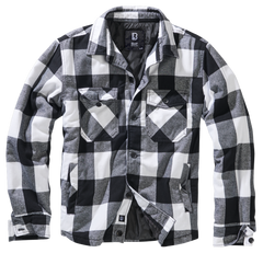 Brandit Lumber jacke, weiß-schwarz