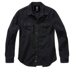 Brandit Vintage Damen-Hemd langarm, schwarz