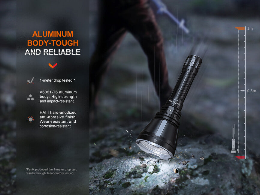 Fenix HT18R Jagdtaschenlampe, AER-05 Kabelschalter und ALG-18 Waffenmontagesatz