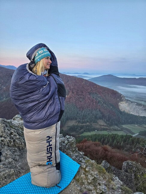 HUSKY Dopy daunen-winterschlafsack -25, blau/grau
