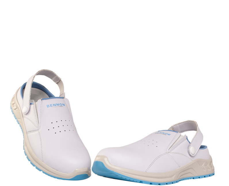 Bennon Work Shoes WHITE OB Slipper