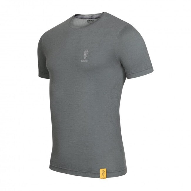 Patizon Panske merino T-Shirt Kurzarm, Gun metal