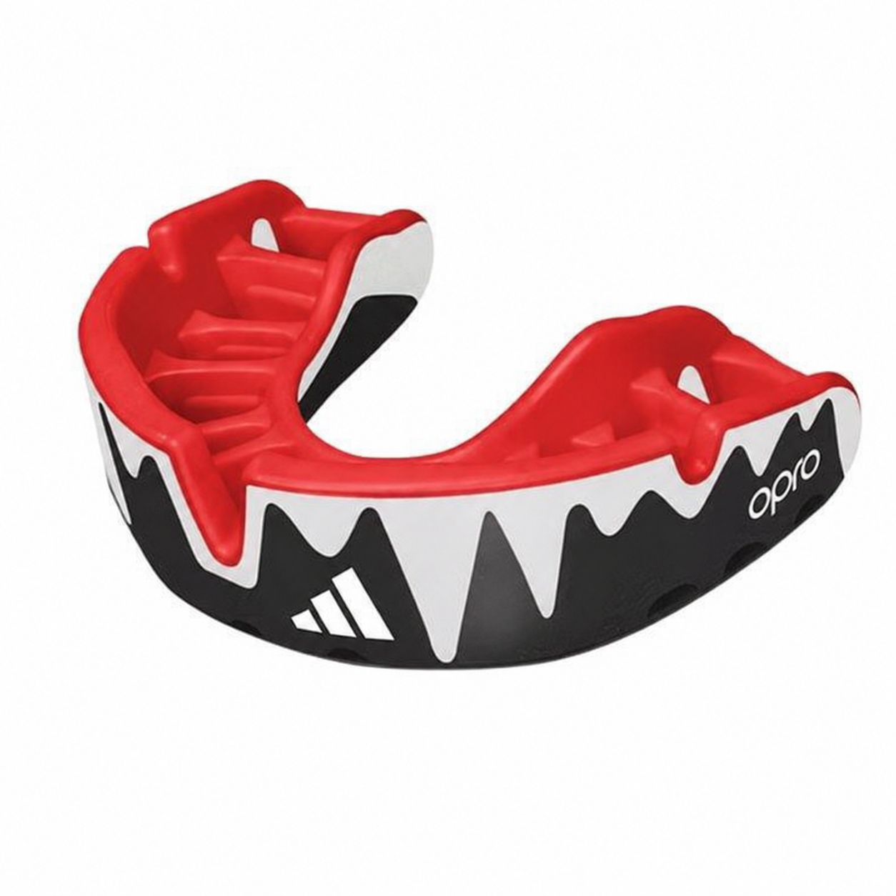 Adidas Mundschutz Opro Platinum, rot-schwarz-weiß