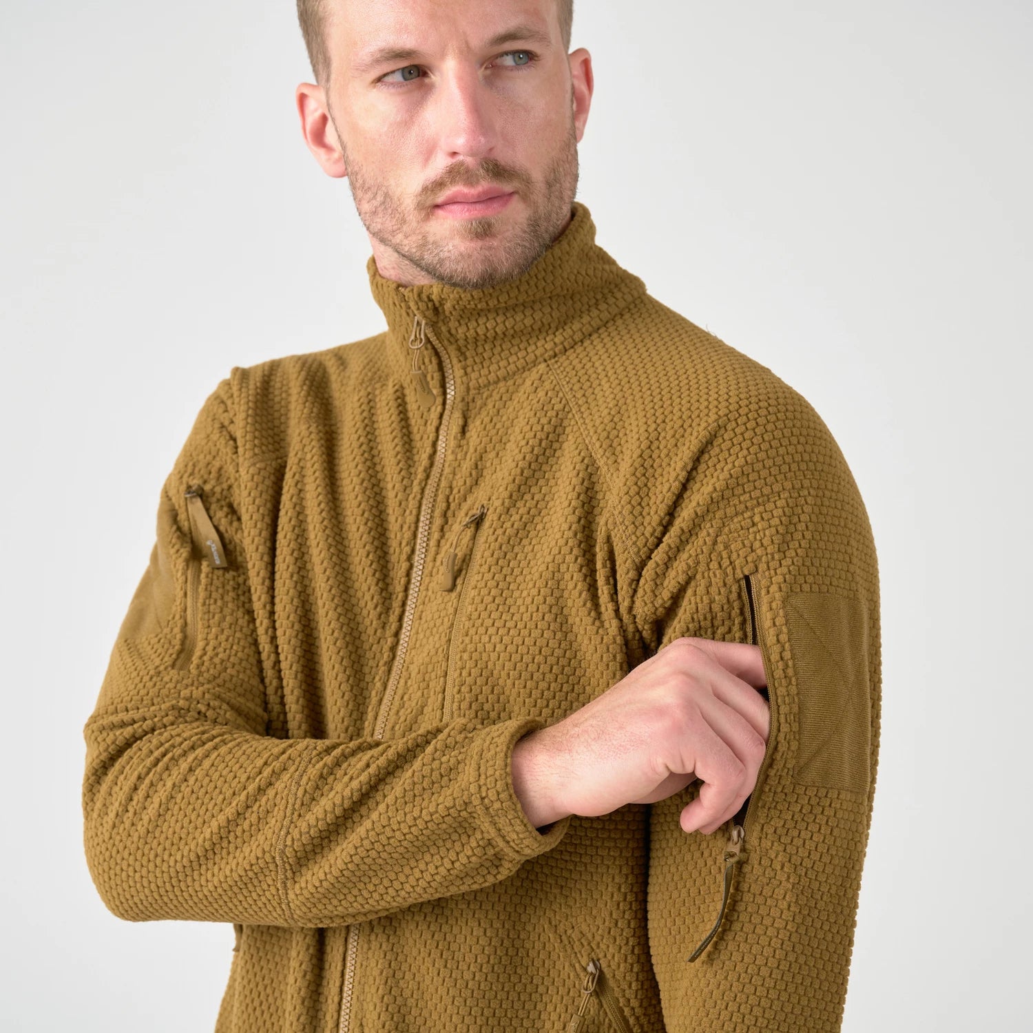 Helikon-Tex Alpha Tactical flisová bunda, olivová – detail 4