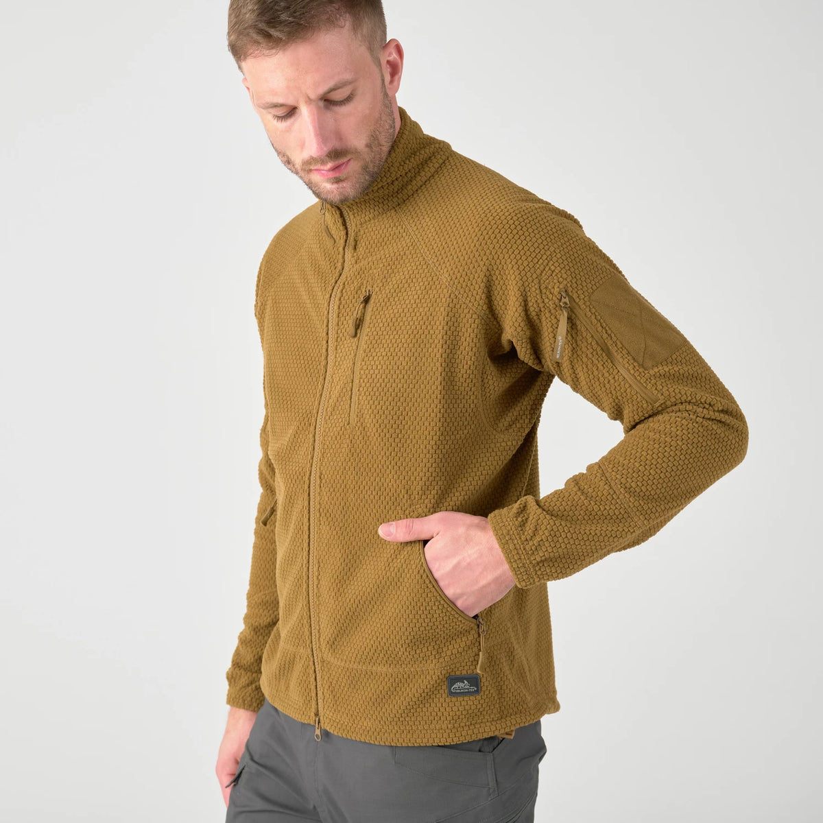Helikon-Tex Alpha Tactical flisová bunda, olivová – detail 5