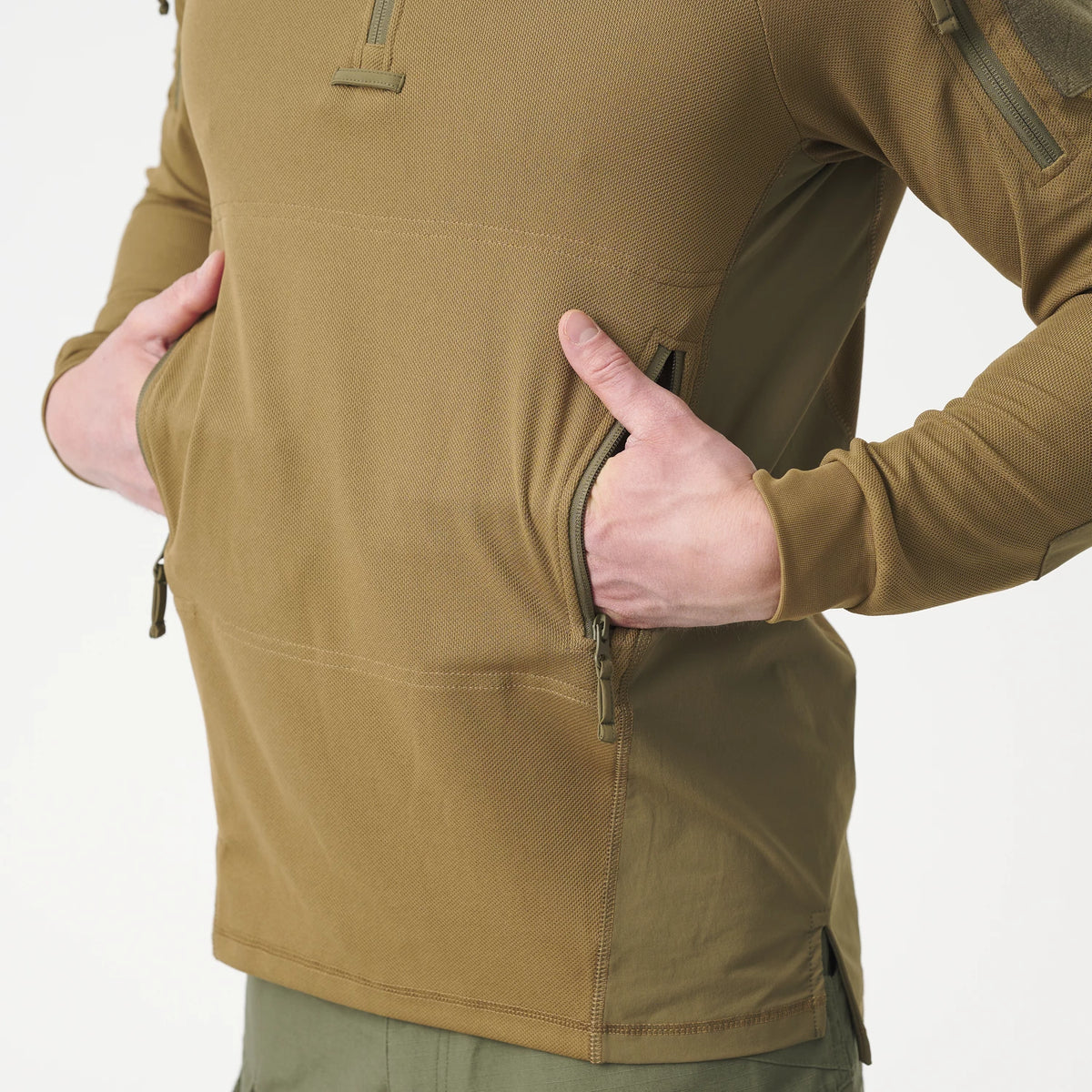 Helikon-Tex Range Hoodie TopCool mikina, olivová/čierna – detail 4
