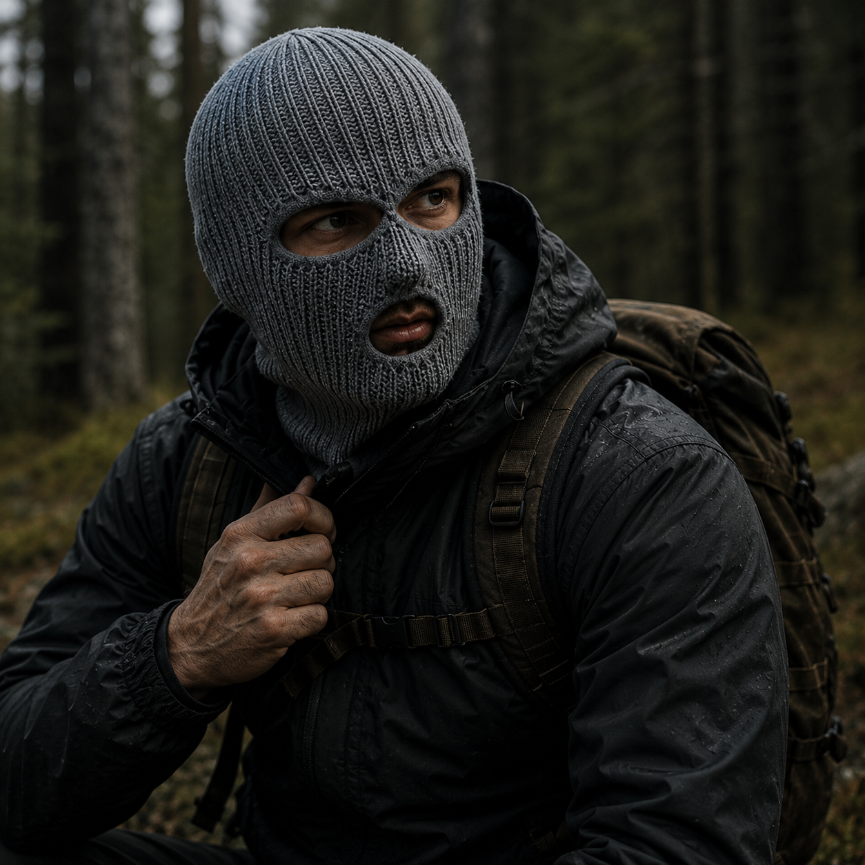 WARAGOD Isvik kučma s 3 odprtinami, siva
