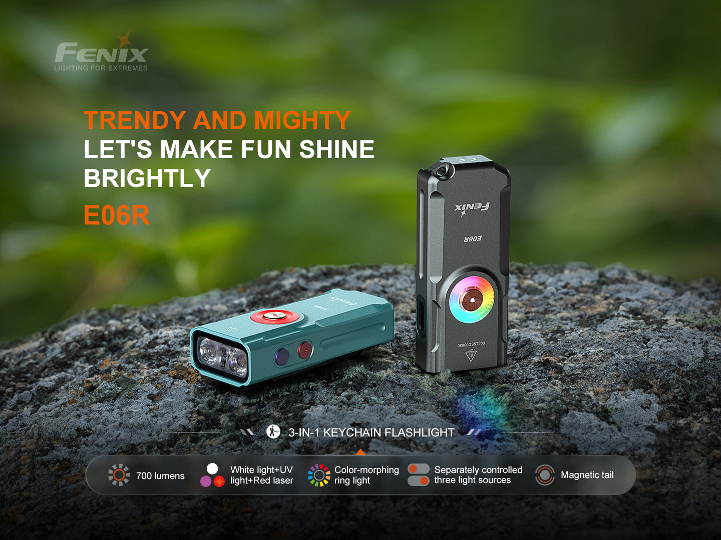 Fenix E06R nabíjateľná baterka, biela