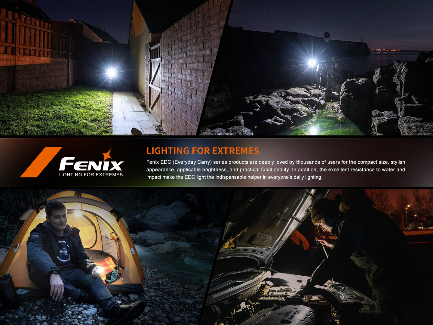 Fenix E06R nabíjateľná baterka, biela