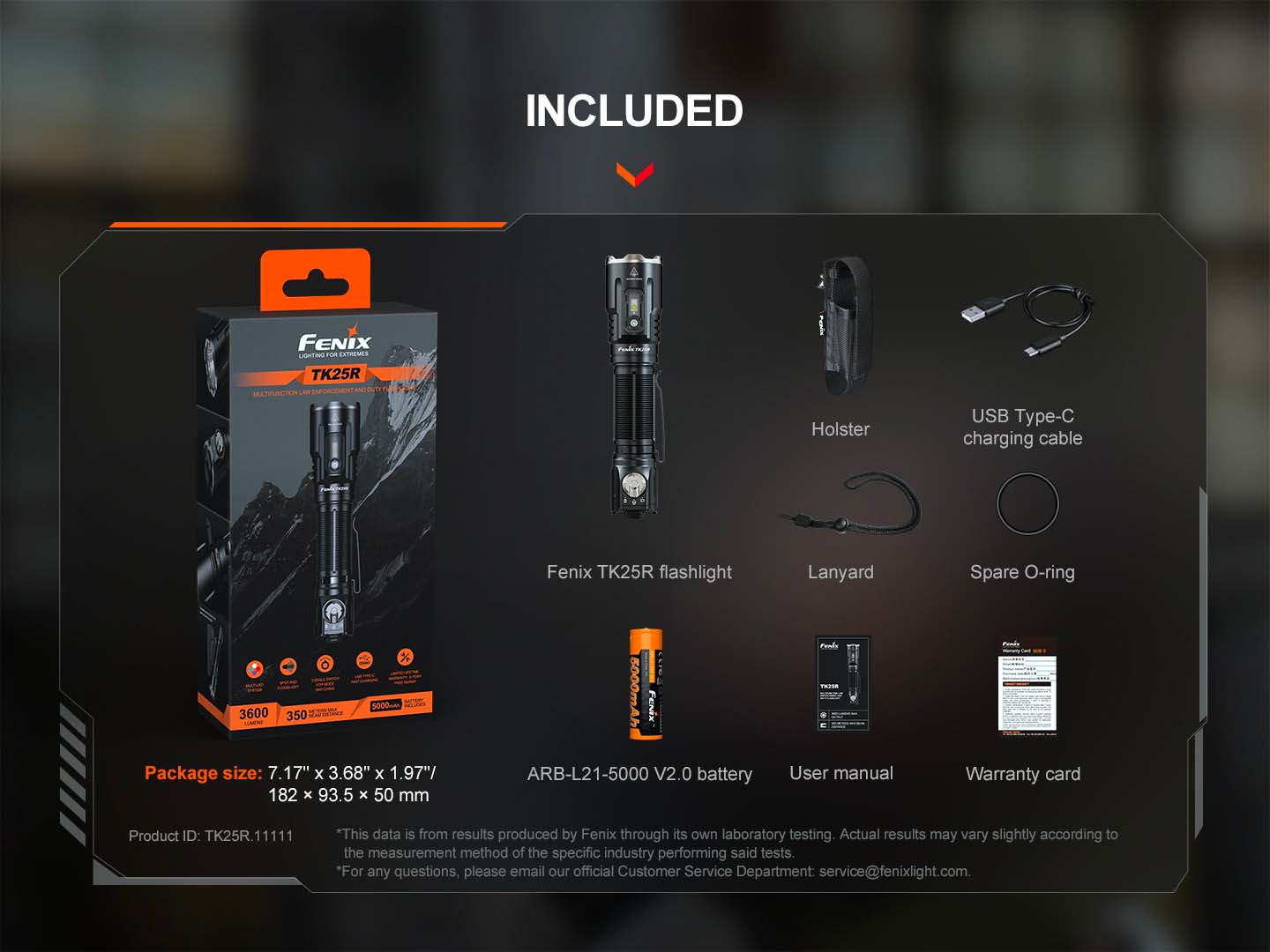 Fenix TK25R nabíjateľné svietidlo
