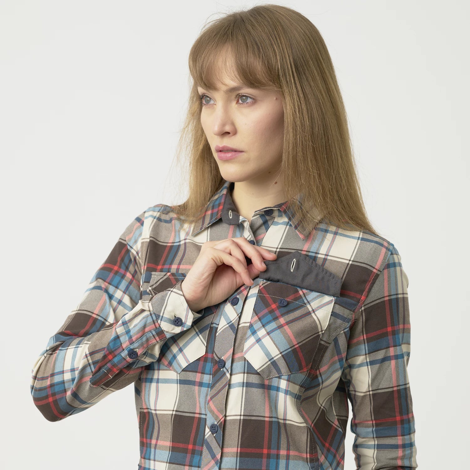 Helikon-Tex Marigold košeľa dámska, Coral Crimson Checkered – detail 11
