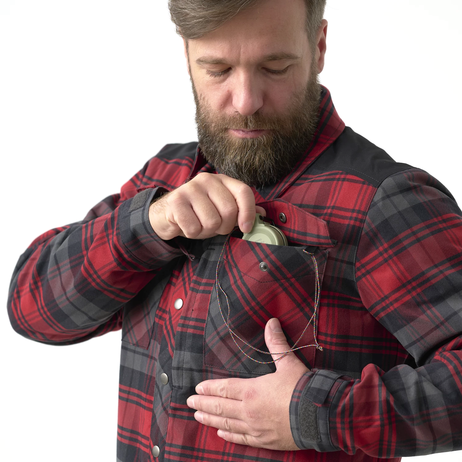 Helikon-Tex Warden zimná košeľa, Slate Crimson Plaid