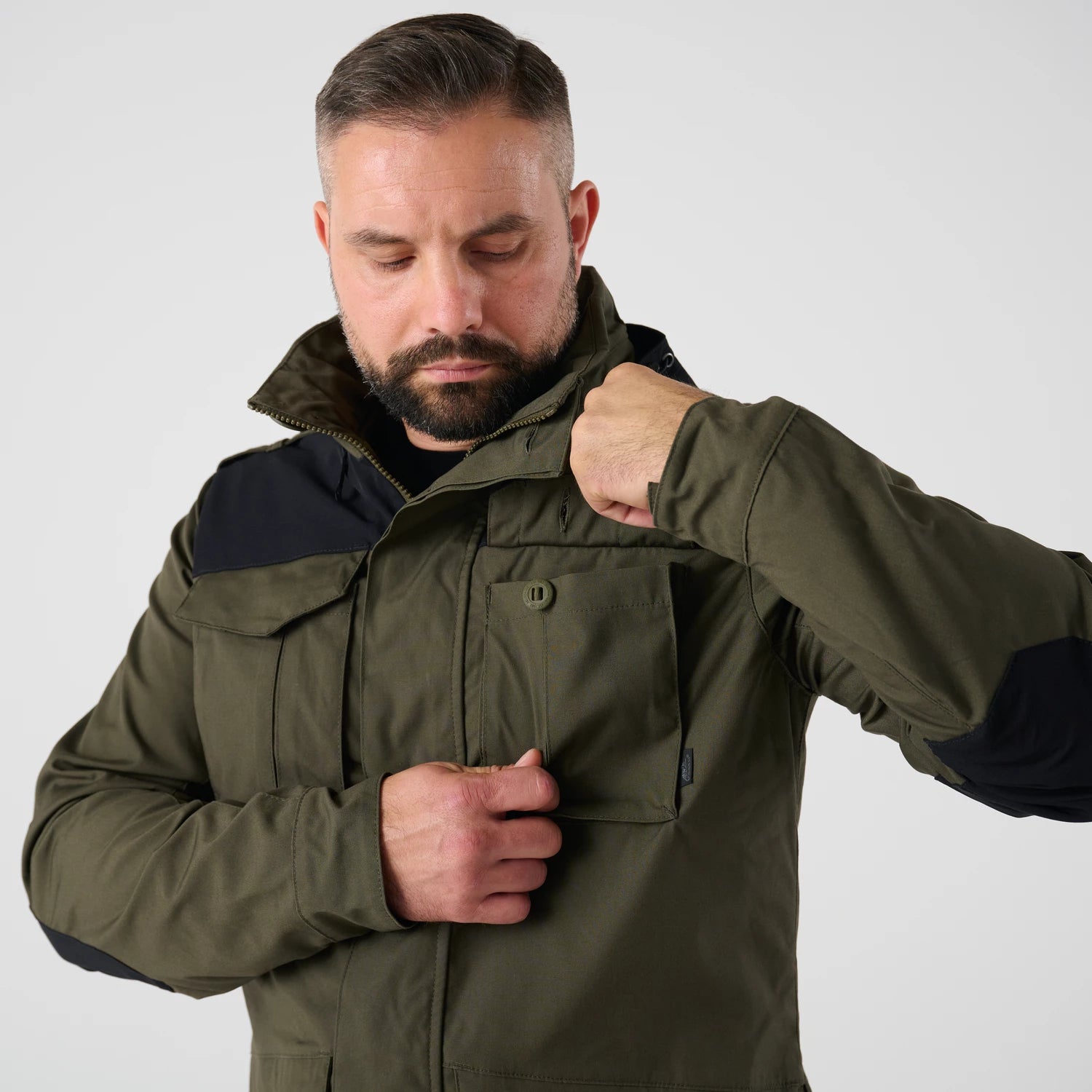 Helikon-Tex Covert M-65 bunda, hnedá / čierna – detail 1