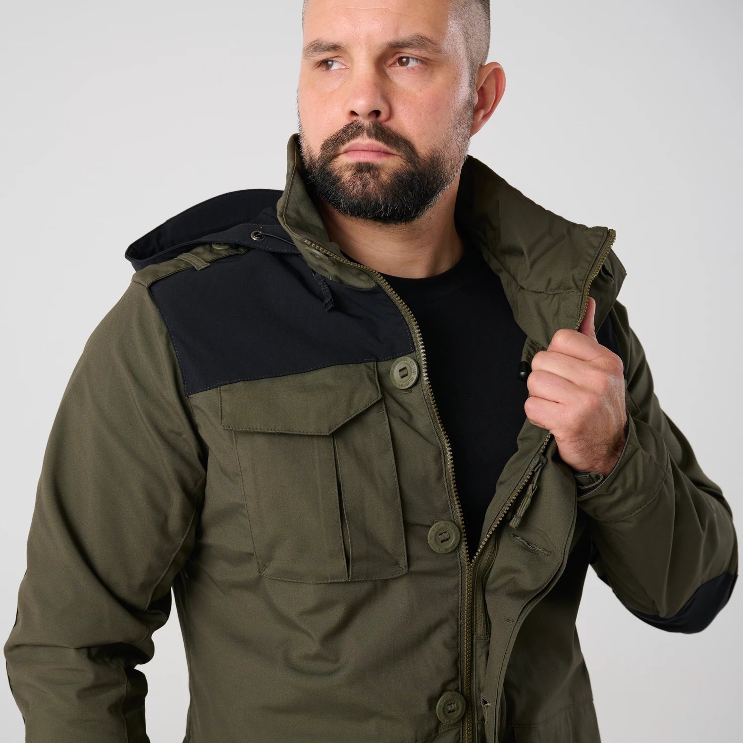 Helikon-Tex Covert M-65 bunda, hnedá / čierna – detail 6
