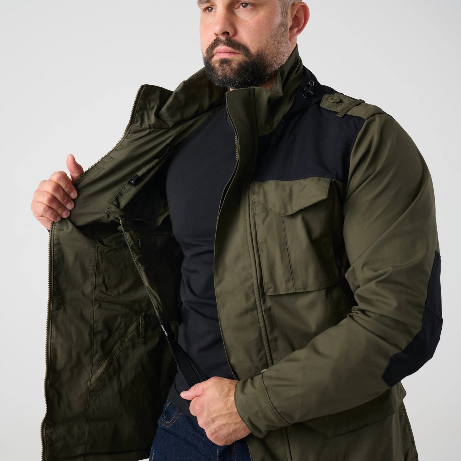 Helikon-Tex Covert M-65 bunda, hnedá / čierna – detail 8