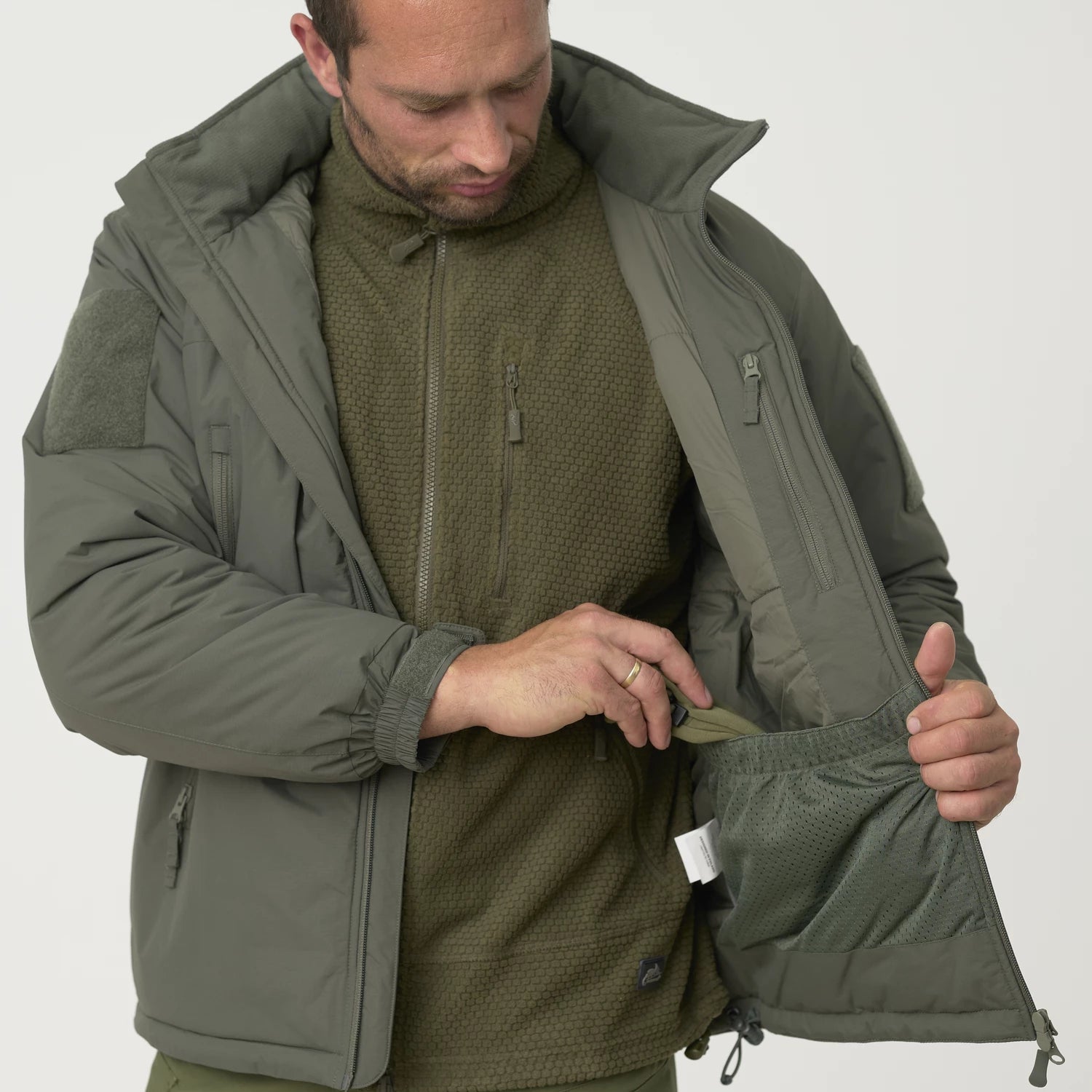 Helikon-Tex LEVEL 7 ľahká zimná bunda Climashield Apex 100g, Shadow Grey – detail 7