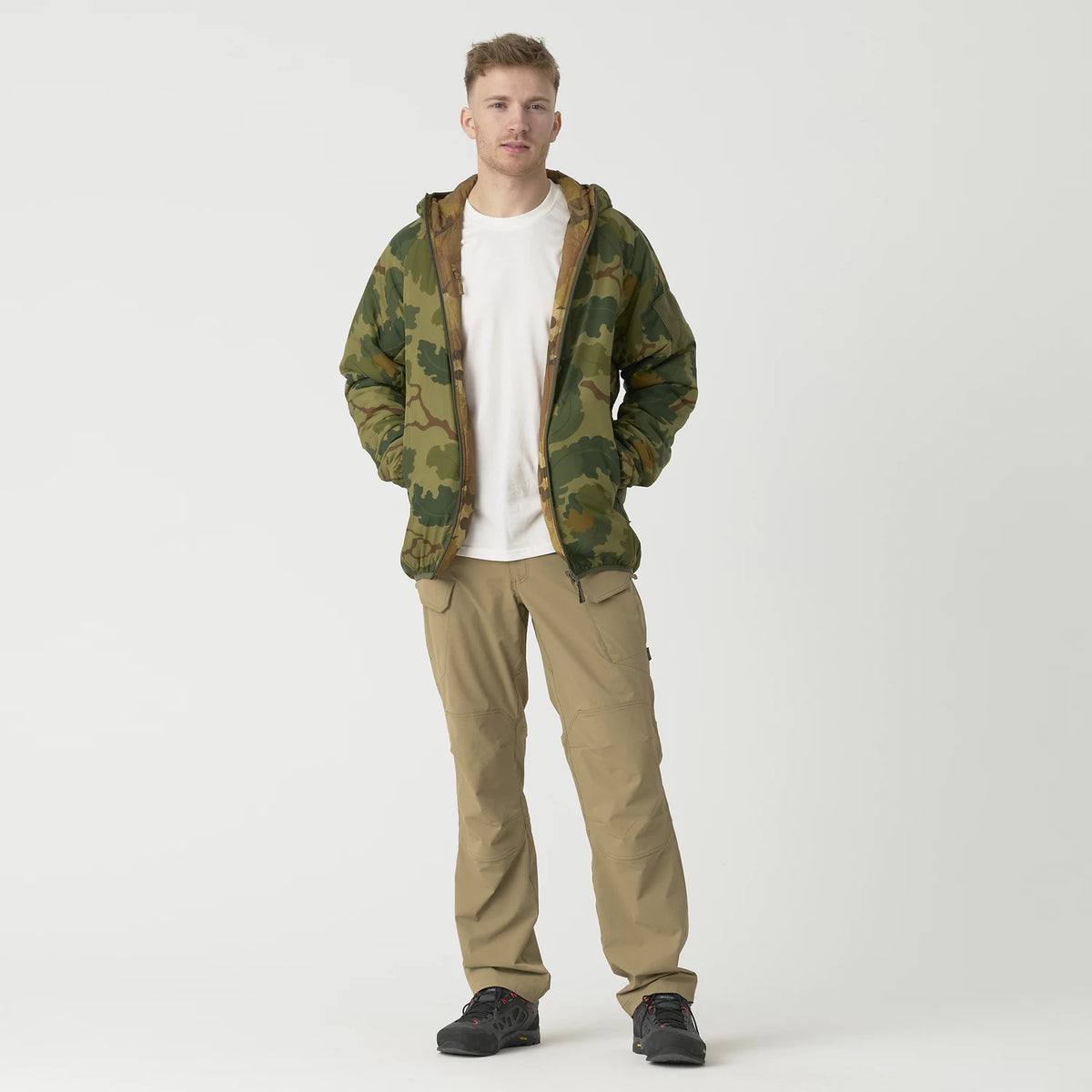 Helikon-Tex Wolfhound Obojstranná bunda Windpack, Desert Night Camo/US – detail 1