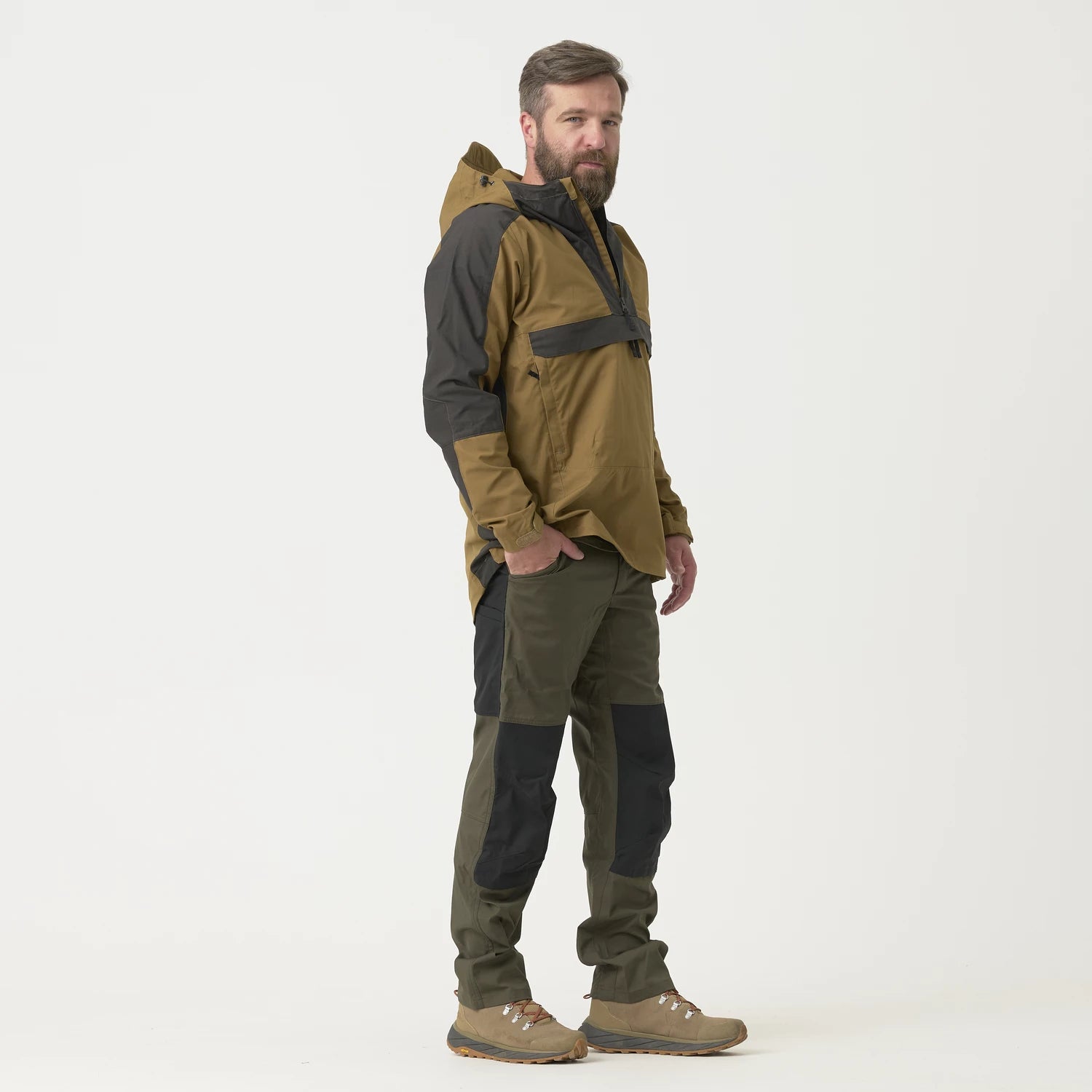 Helikon-Tex WOODSMAN Anorak bunda, Earth Brown / Black – detail 1