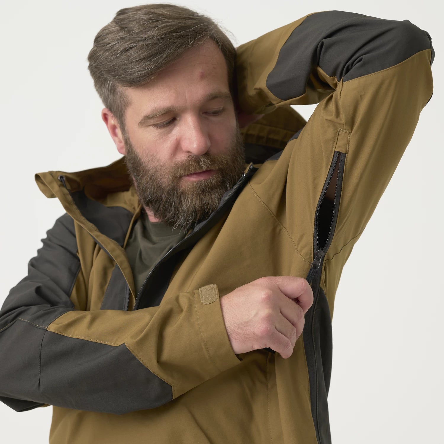 Helikon-Tex WOODSMAN Anorak bunda, Earth Brown / Black – detail 4