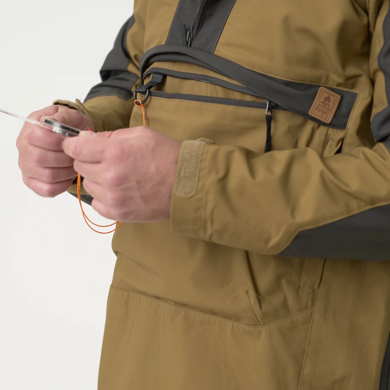Helikon-Tex WOODSMAN Anorak bunda, Earth Brown / Black – detail 6