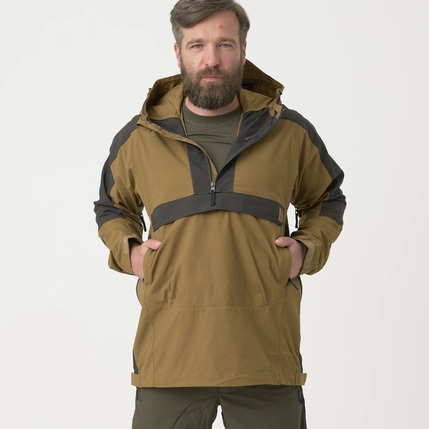 Helikon-Tex WOODSMAN Anorak bunda, Earth Brown / Black – detail 8