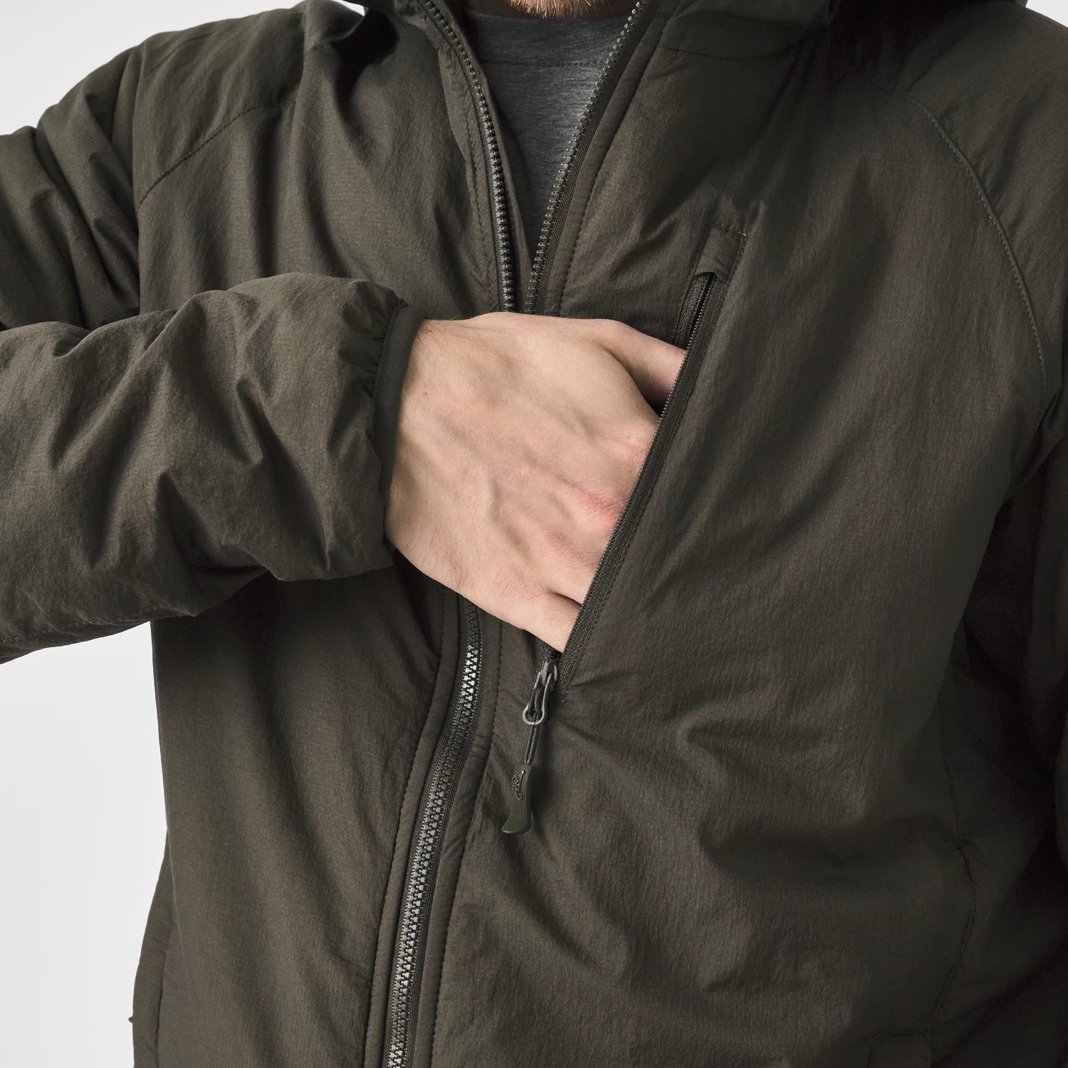 Helikon-Tex WOLFHOUND bunda s kapucňou Climashield Apex, Desert Night Camo – detail 3