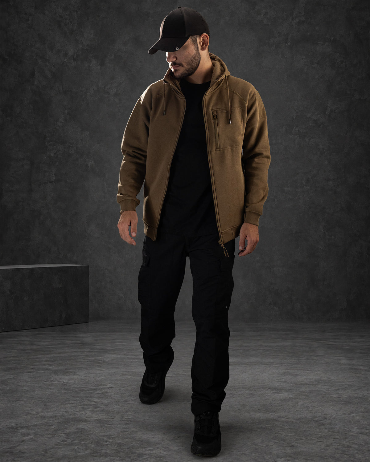 Pentagon Kapuzenpullover Leonidas 2.0, schwarz