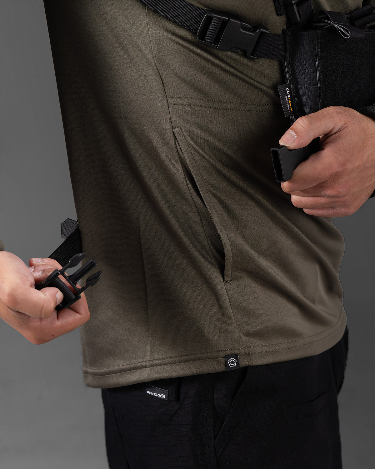 Pentagon T-Shirt Orion Activity, cinder grey