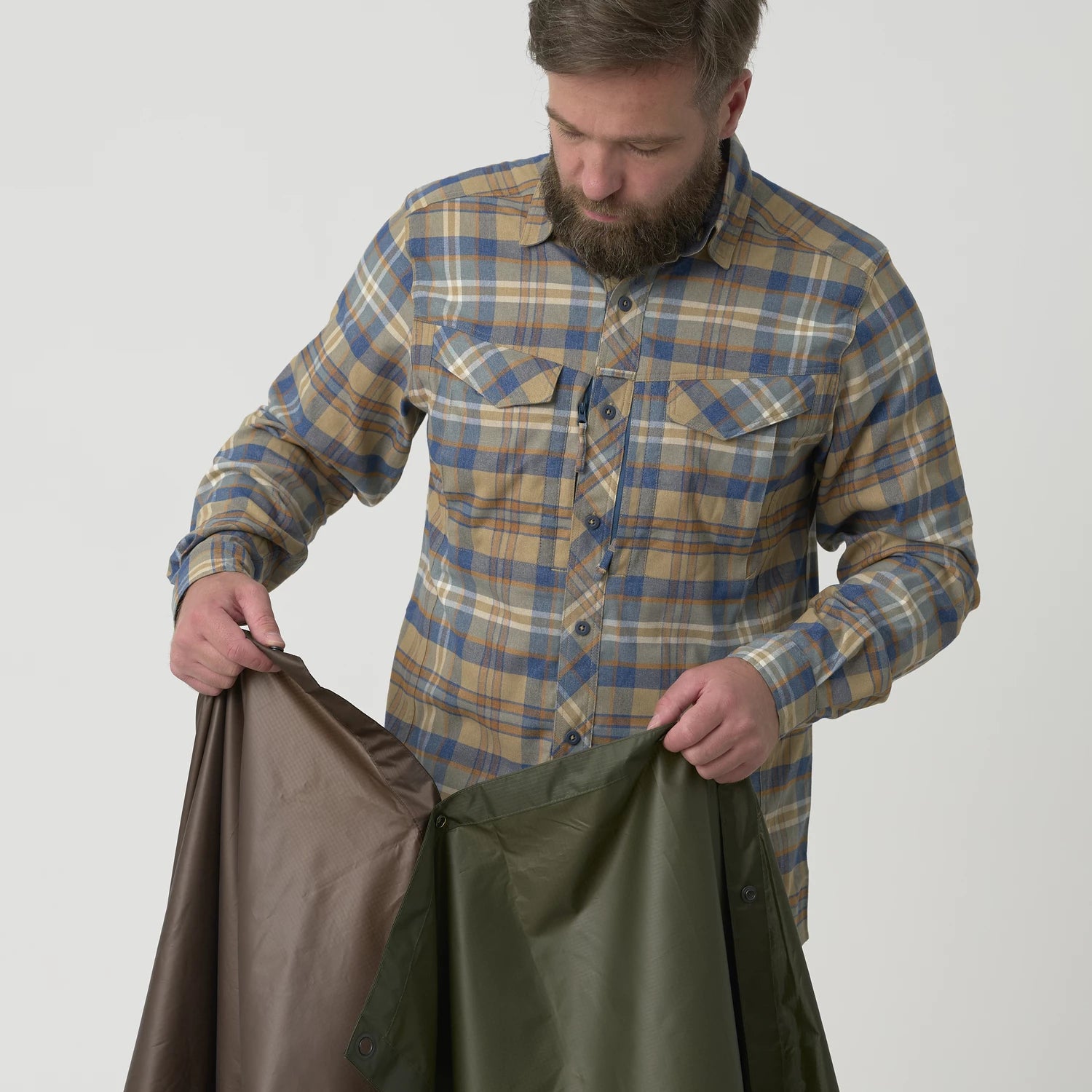 Helikon-Tex U.S. Model pončo, Shadow Grey – detail 6