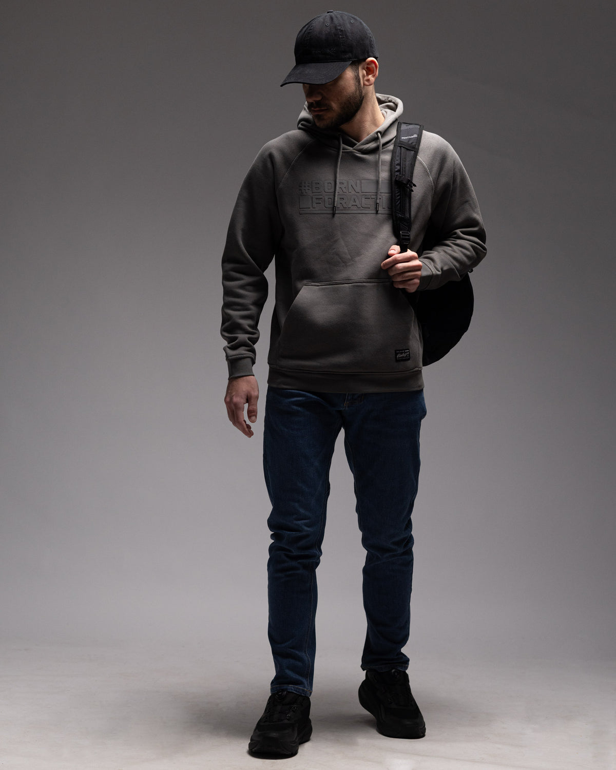 Pentagon Kapuzenpullover Born For Action, schwarz