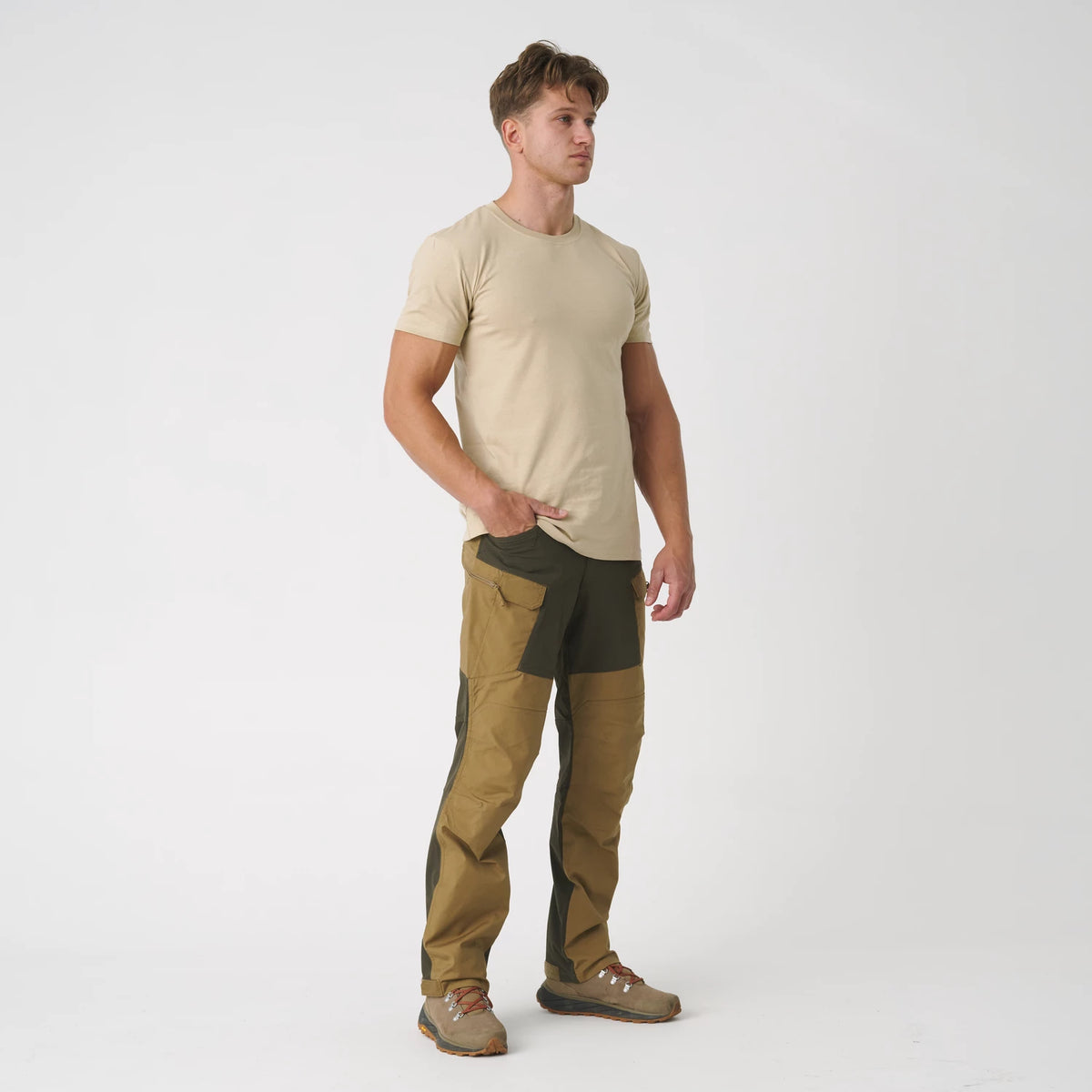 Helikon-Tex HYBRID OUTBACK nohavice Dura Canvas DuraCanvas, Coyote – detail 1
