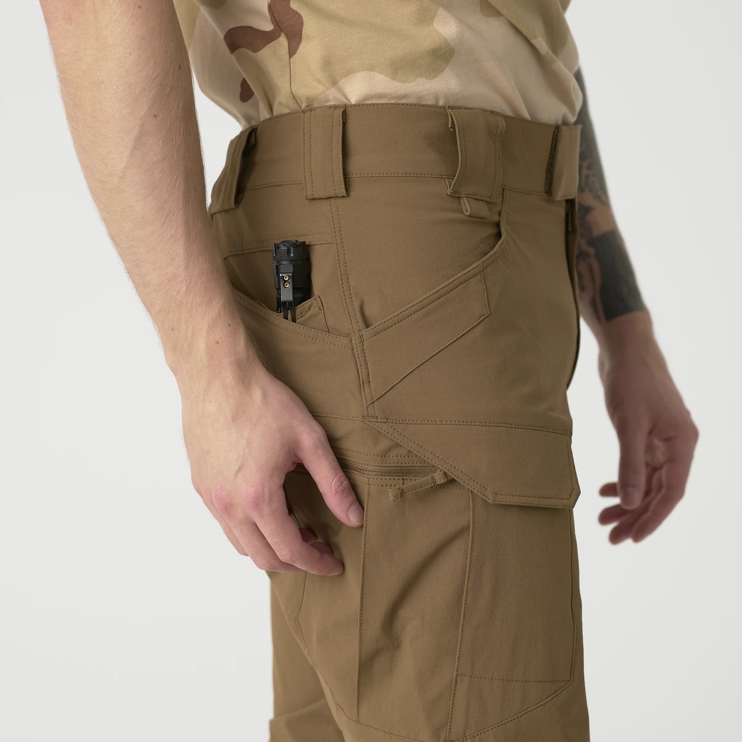 Helikon-Tex OTP nohavice VersaStretch taktické Outdoorové Versa Stretch, Mud Brown – detail 11