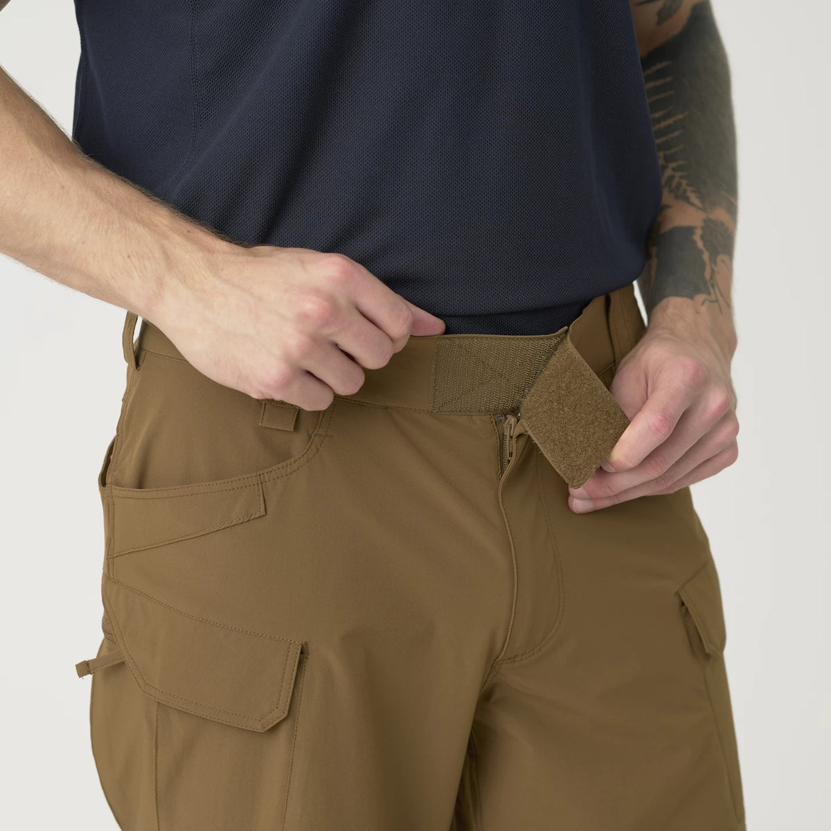Helikon-Tex OTS 8.5" šortky VersaStretch taktické outdoorové Versa Stretch Lite, Taiga Green – detail 9