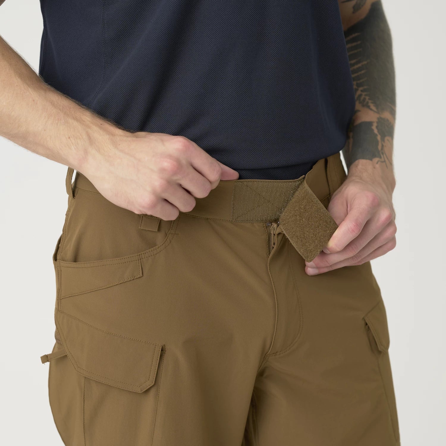 Helikon-Tex OTS 8.5" šortky VersaStretch taktické outdoorové Versa Stretch Lite, Crimson Sky / Black – detail 9
