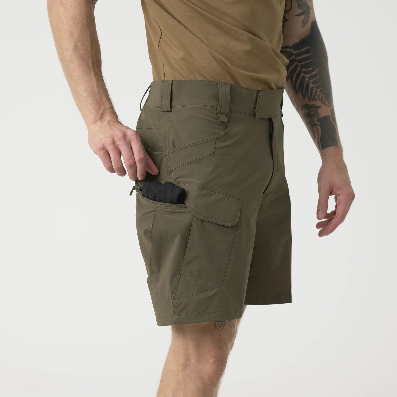 Helikon-Tex Ultra OTUS šortky VersaStretch taktické outdoorové Versa Stretch Lite Outdoorove, Black – detail 6