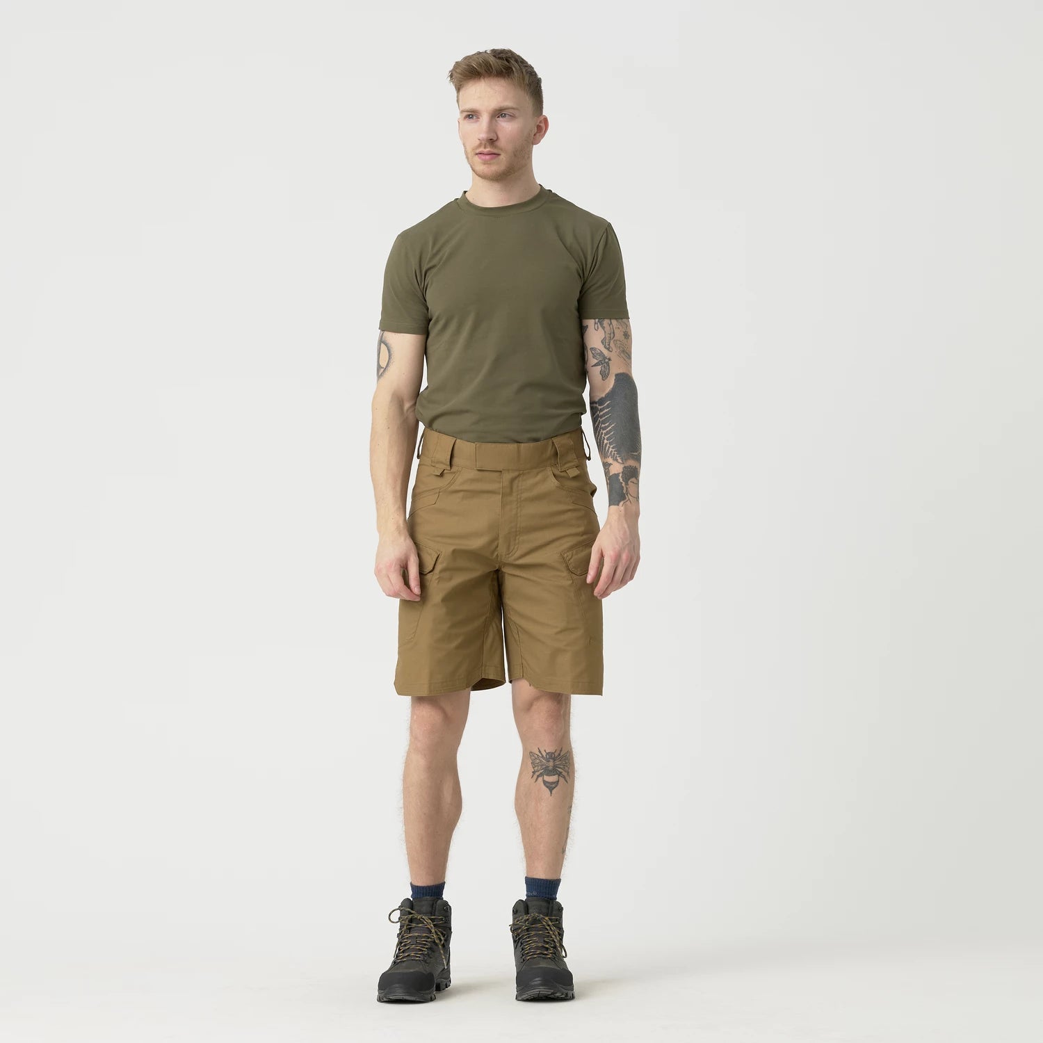 Helikon-Tex UTS nohavice taktické 8.5" PolyCotton Ripstop krátke, RAL 7013DE – detail 1
