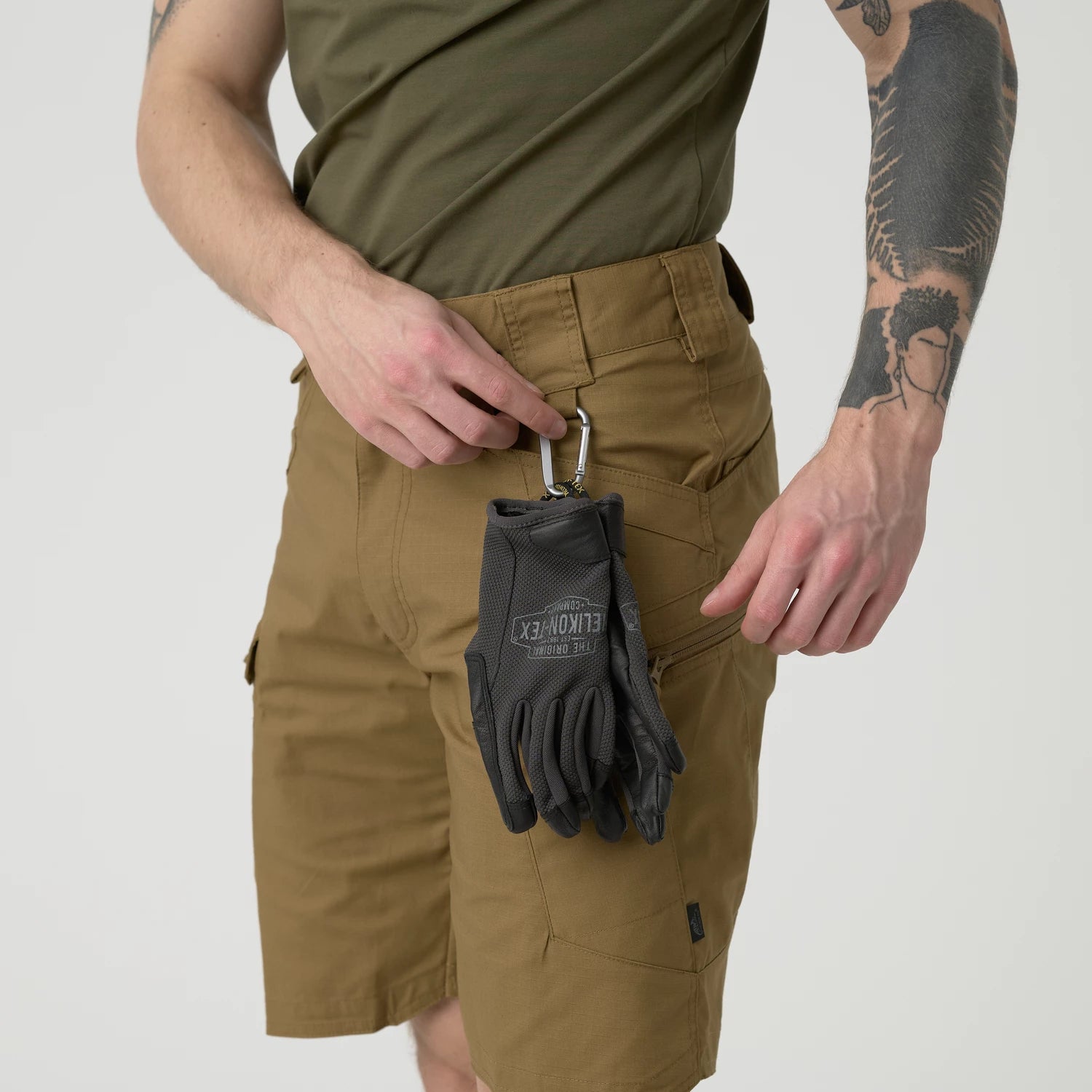 Helikon-Tex UTS nohavice taktické 8.5" PolyCotton Ripstop krátke, RAL 7013DE – detail 3