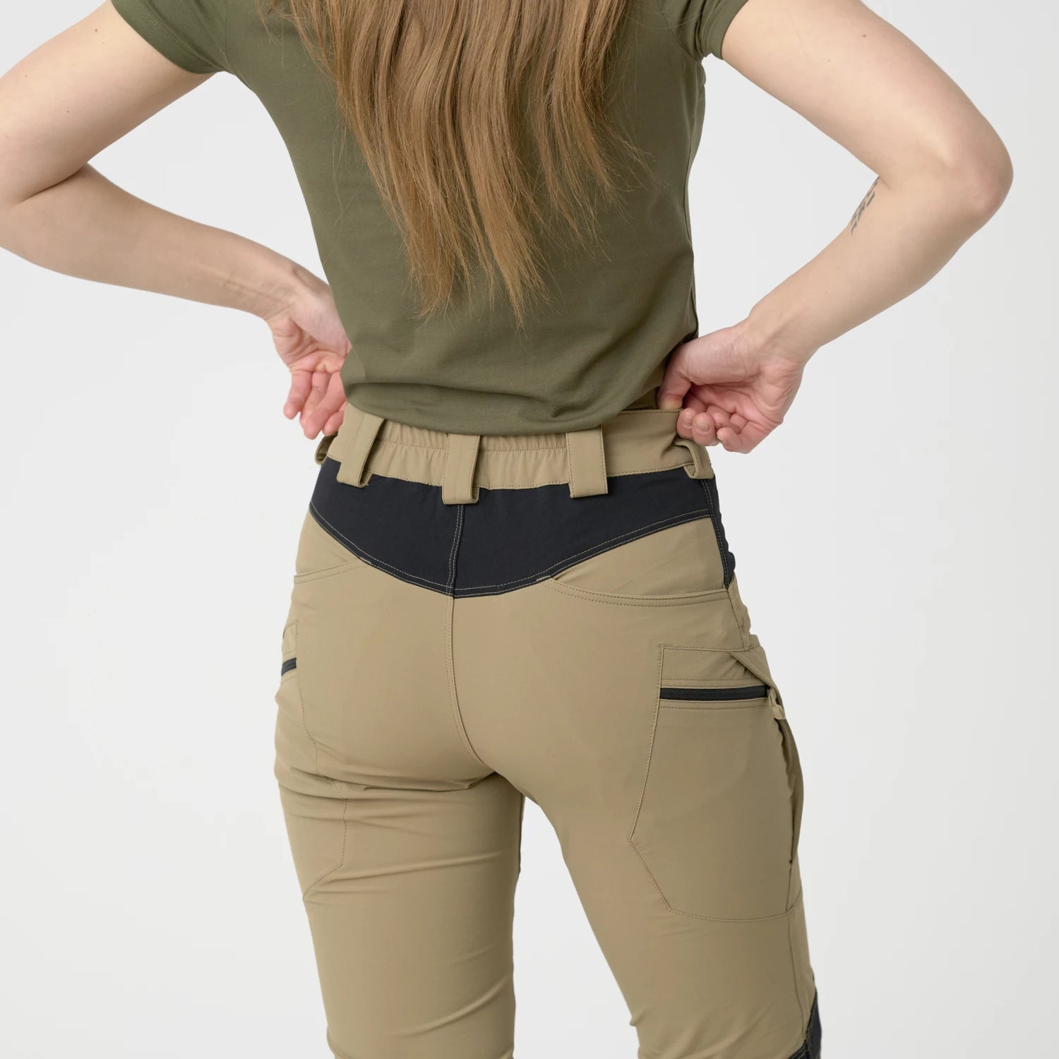 Helikon-Tex VersaStretch outdoorovo nohavice taktické dámske, taiga green – detail 6