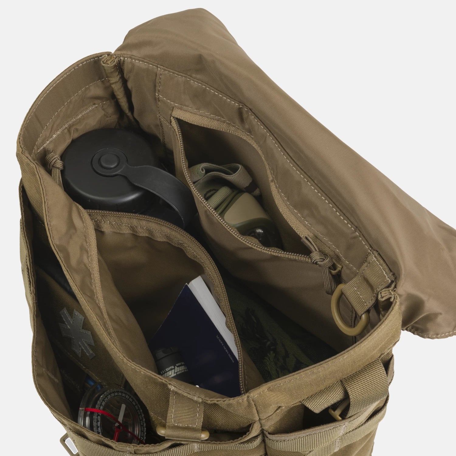 Helikon-Tex Bushcraft Haversack Bag taška cez rameno Cordura®, olivová/čierna – detail 4