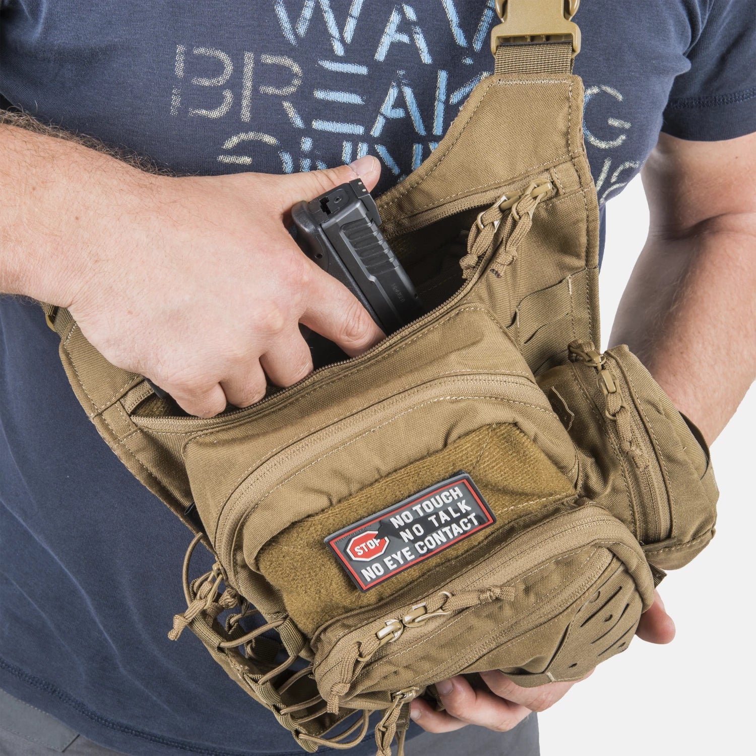 Helikon-Tex EDC SIDE BAG® kapsa cez rameno, čierna – detail 8