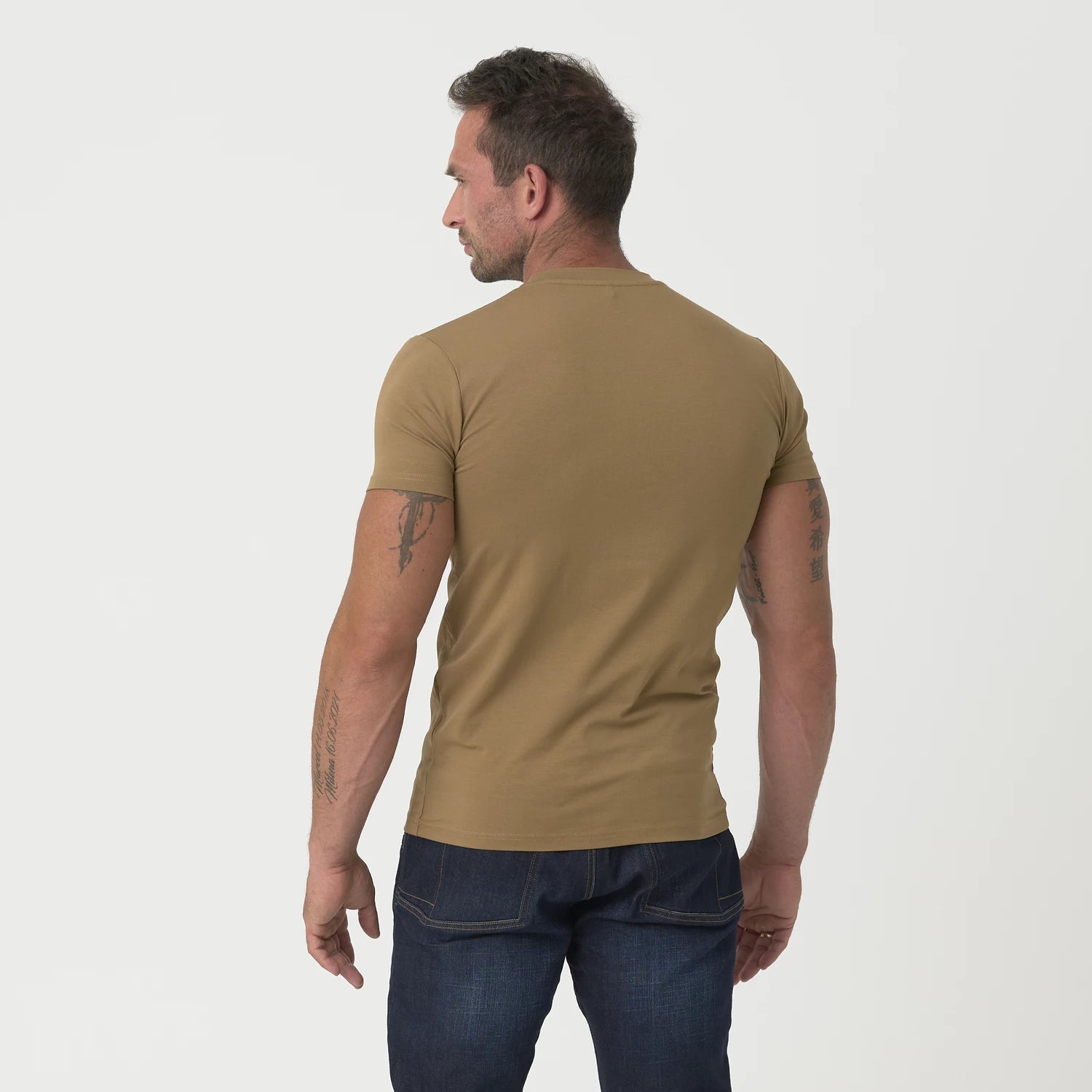 Helikon-Tex SLIM tričko z organickej bavlny, olivovo zelené – detail 2