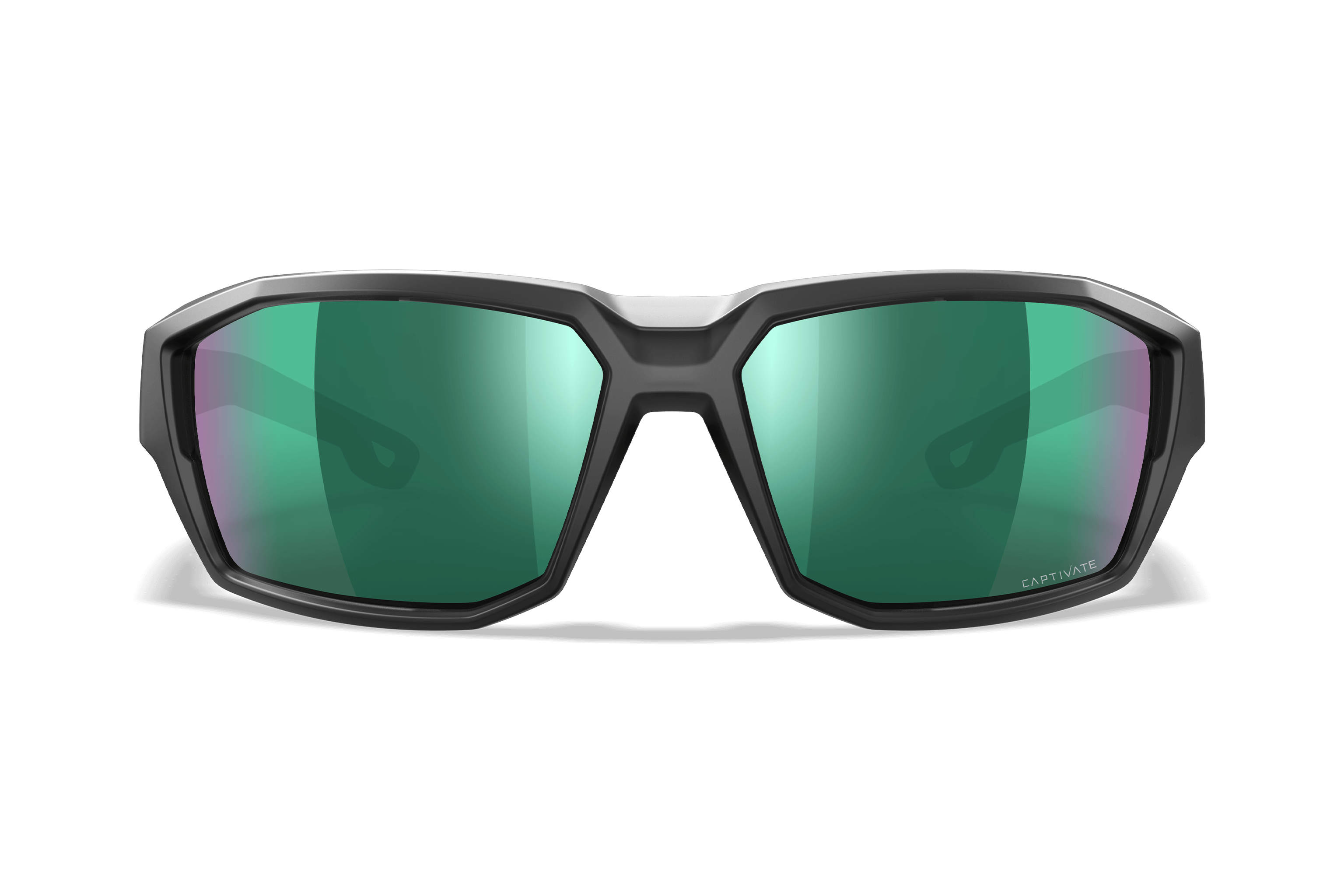 Wiley X Alpine balistické slnečné okuliare, Matte Translucent Black / CAPTIVATE Polarized Green Mirror