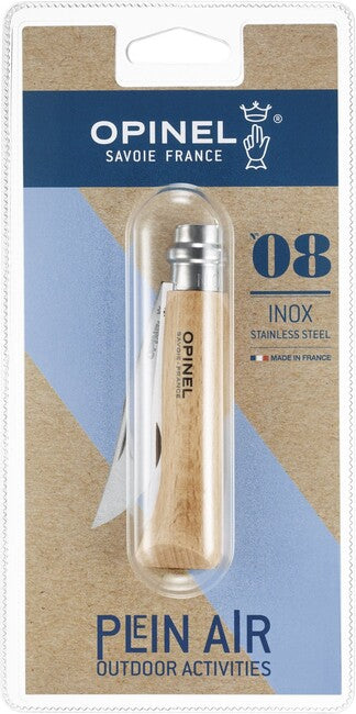 Opinel N°08 VRI Klappmesser Inox Blister, braun