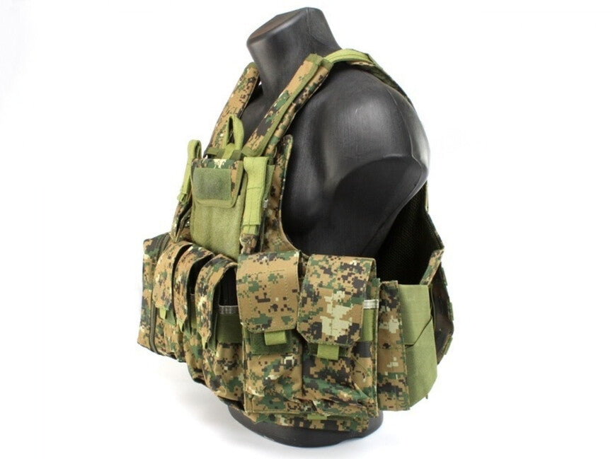DRAGOWA TACTICAL schwere Weste, Digital Woodland