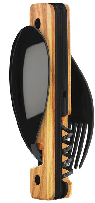 Akinod A02B00001 Multifunktions- sada 13h25, black mirror finish, olive wood
