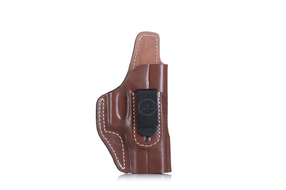 Falco Multifit IWB/OWB ledergürtelholster für waffe mit schnalle, full size