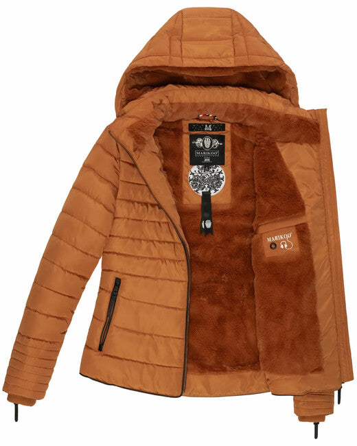 Marikoo Amber damen-Winterjacke mit Kapuze, rusty cinnamon