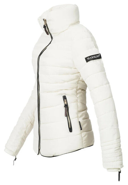 Marikoo Amber damen-winterjacke mit kapuze, white