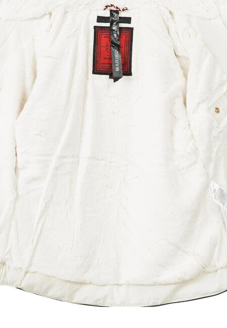 Marikoo Amber damen-winterjacke mit kapuze, white